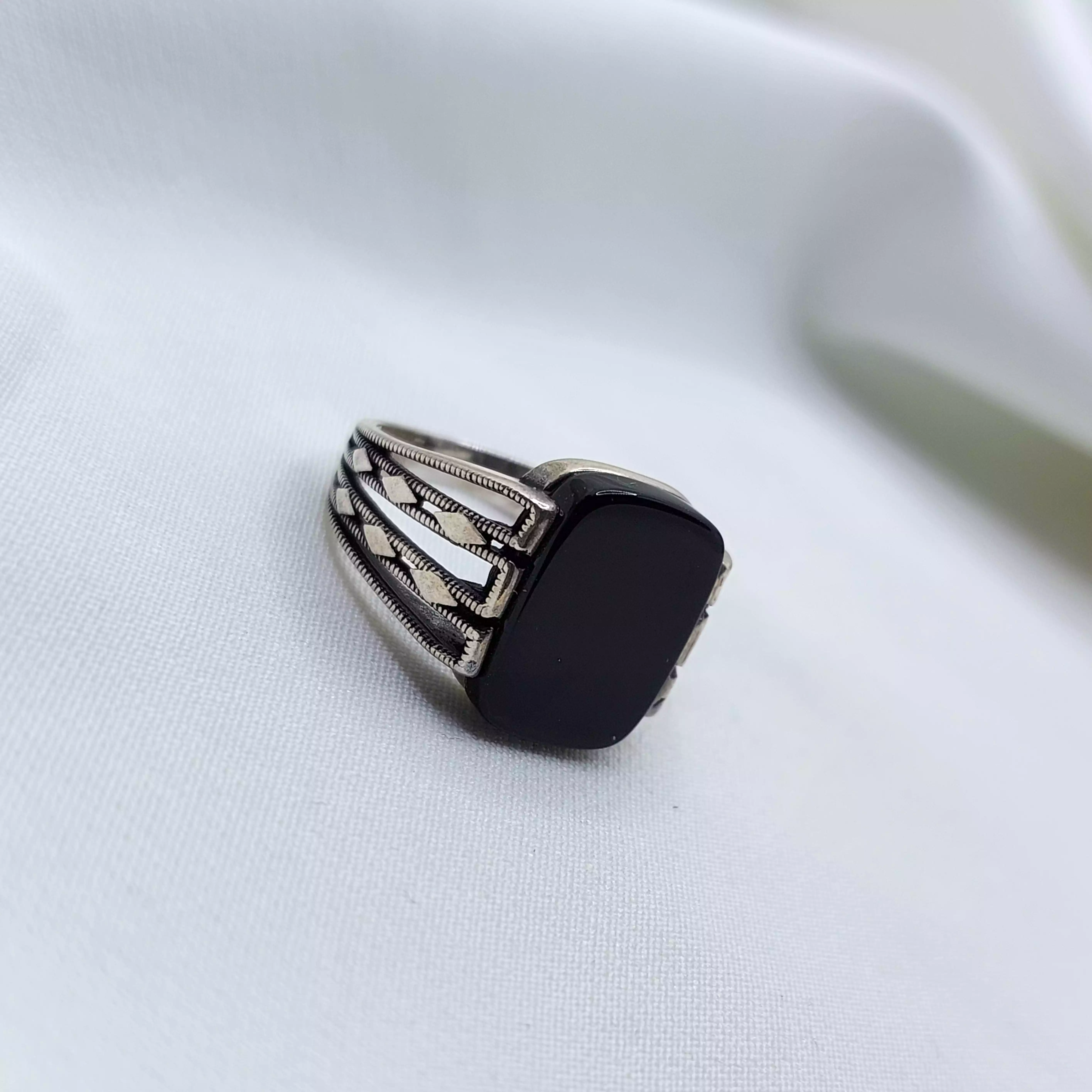 انگشتر نقره ترک مردانه کد 85