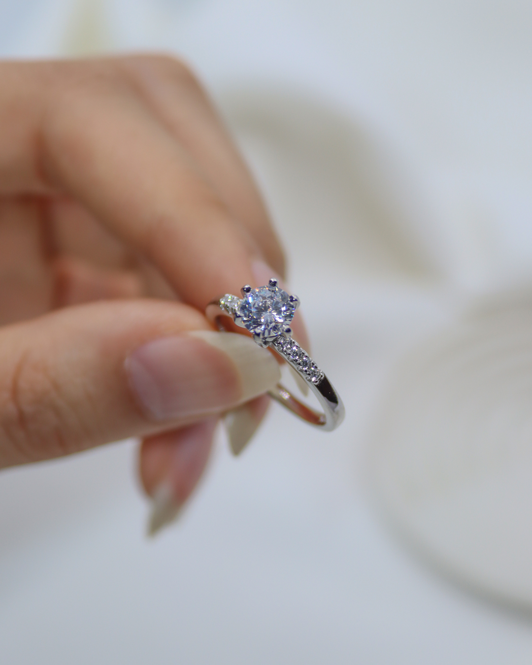 انگشتر نقره زنانه کد 2