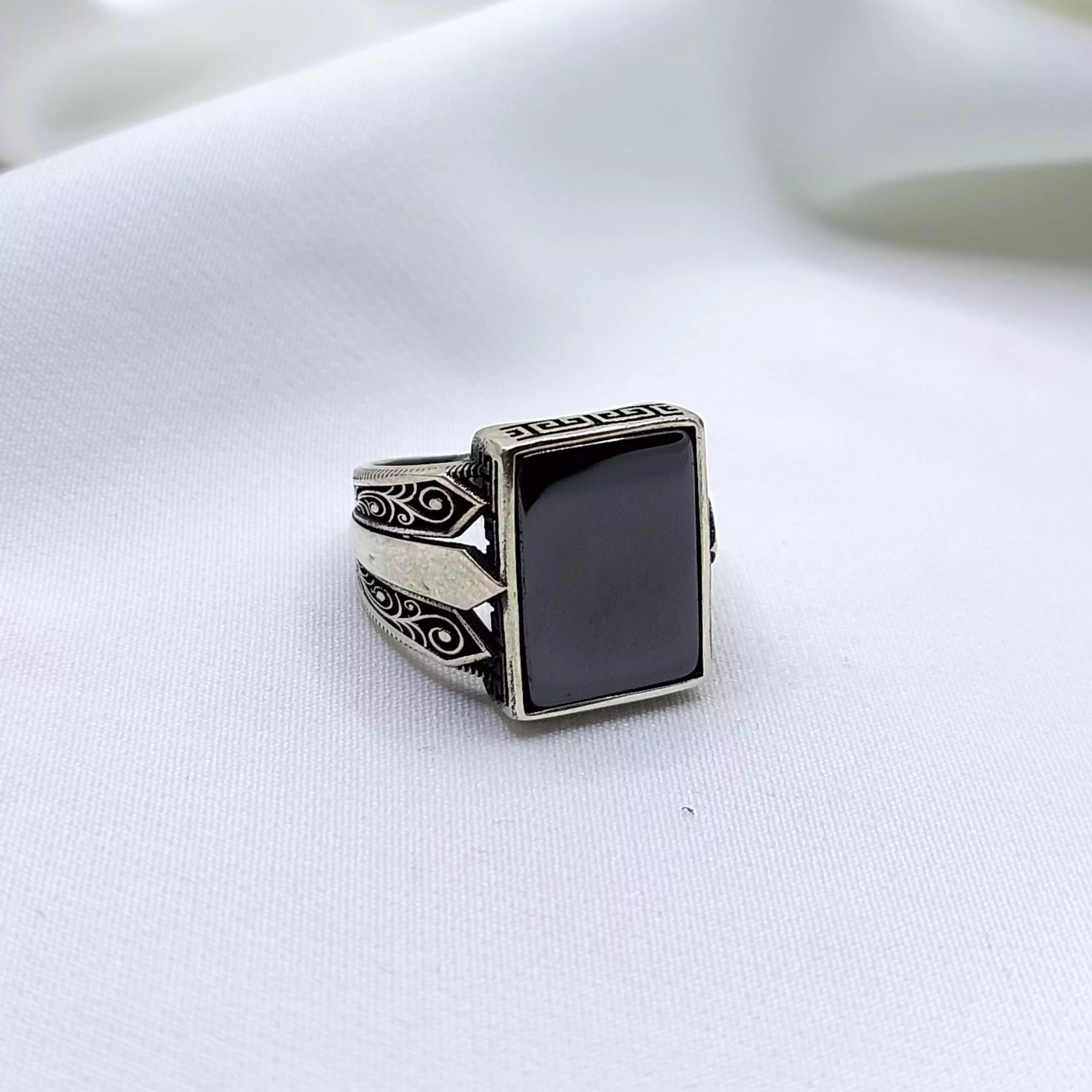 انگشتر نقره ترک مردانه کد 90