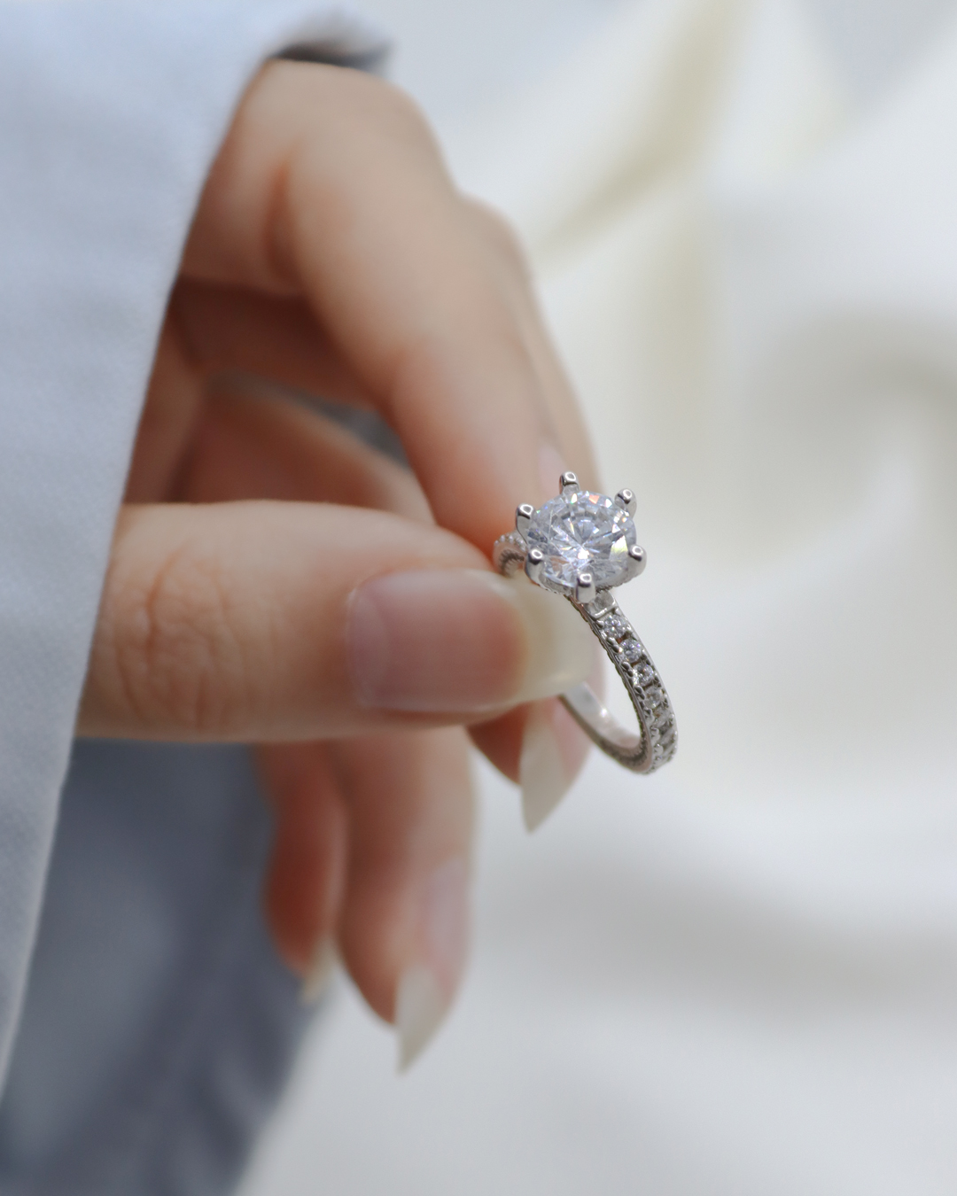 انگشتر نقره زنانه کد 8