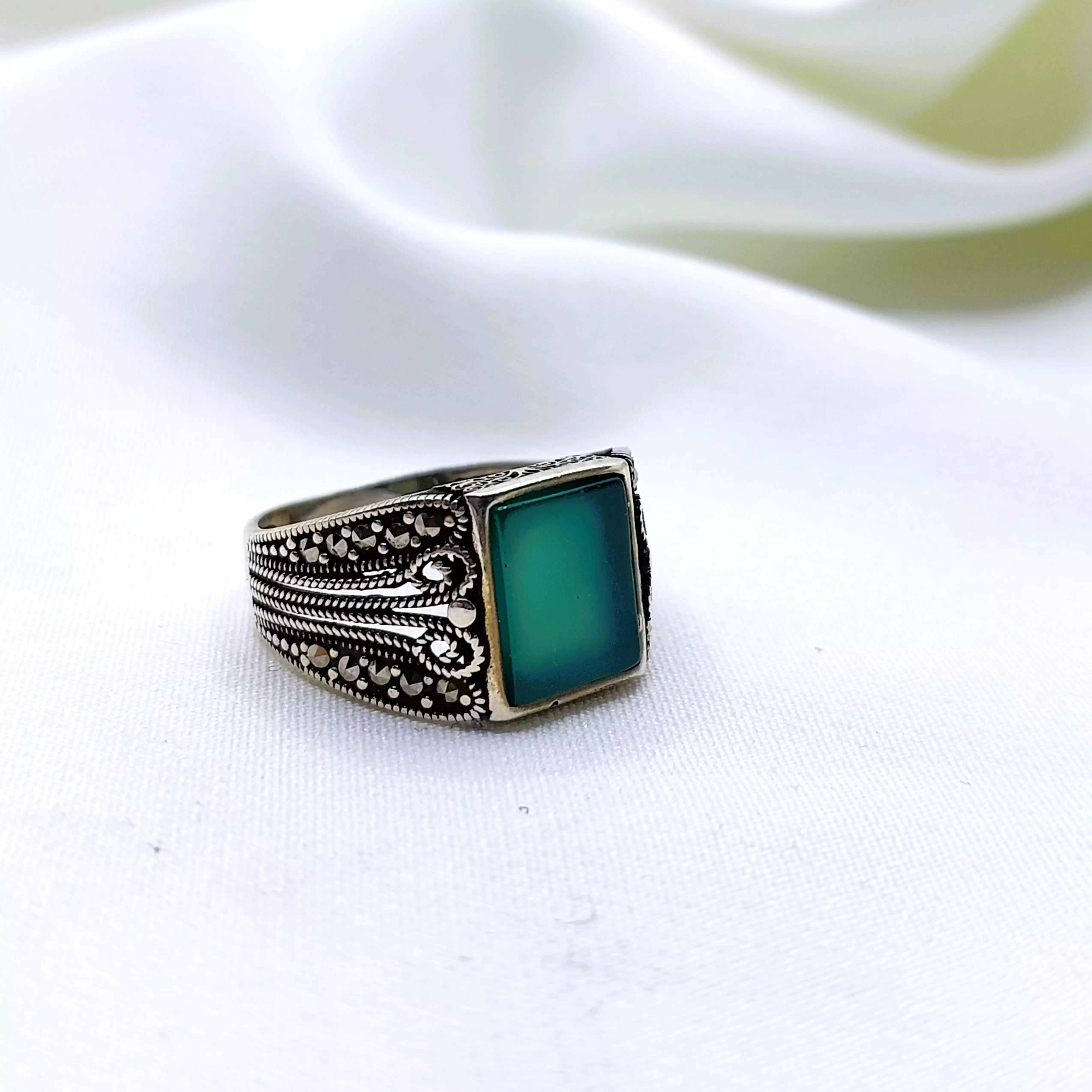 انگشتر نقره ترک مردانه کد 60