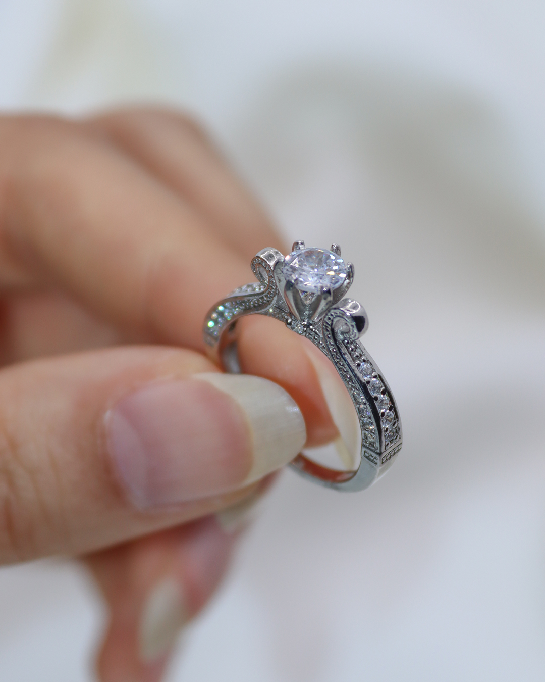 انگشتر نقره زنانه کد 7