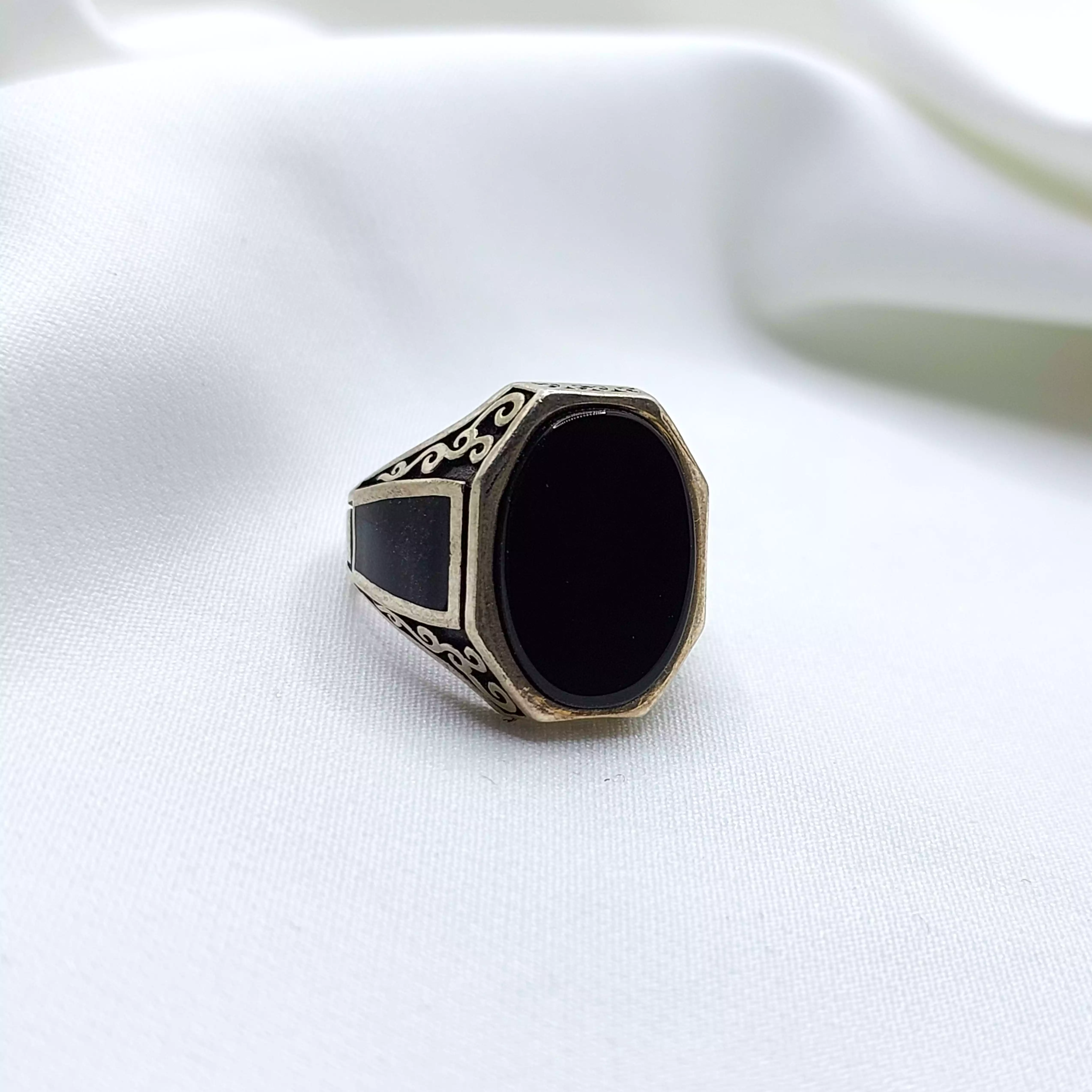 انگشتر نقره ترک مردانه کد 86