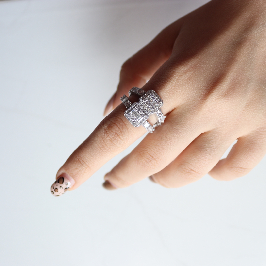 انگشتر نقره زنانه کد 15