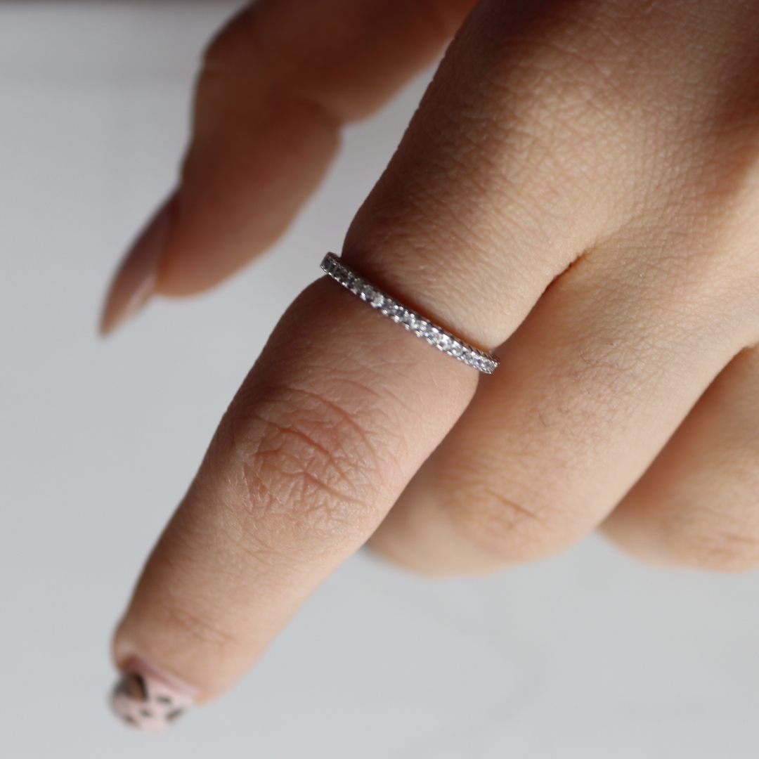 انگشتر نقره زنانه کد 17