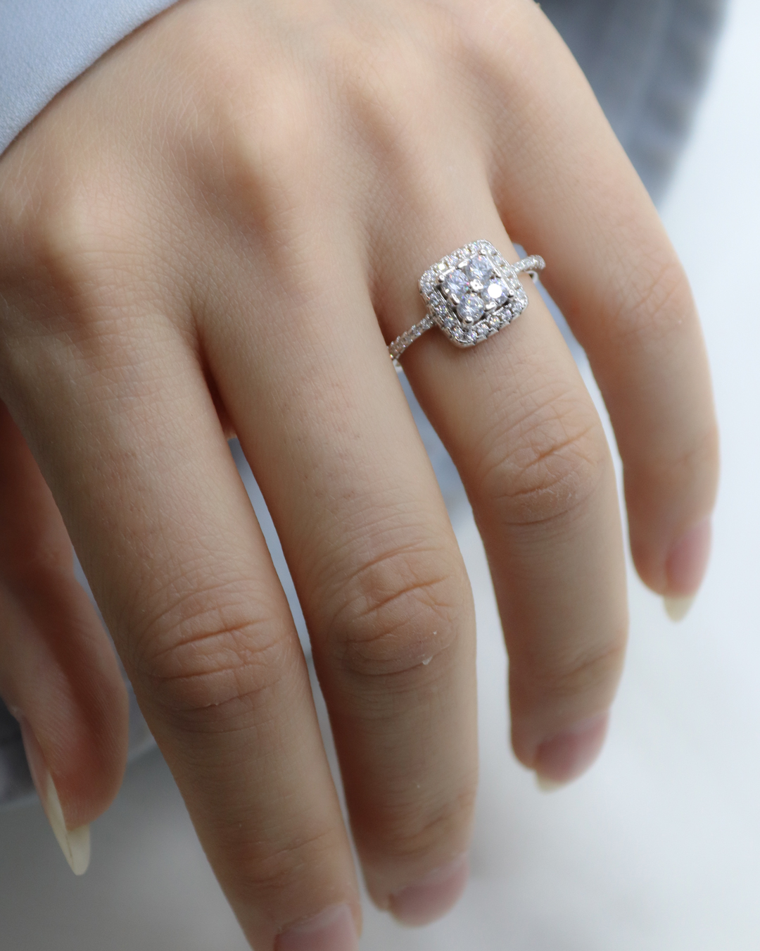 انگشتر نقره زنانه کد 9