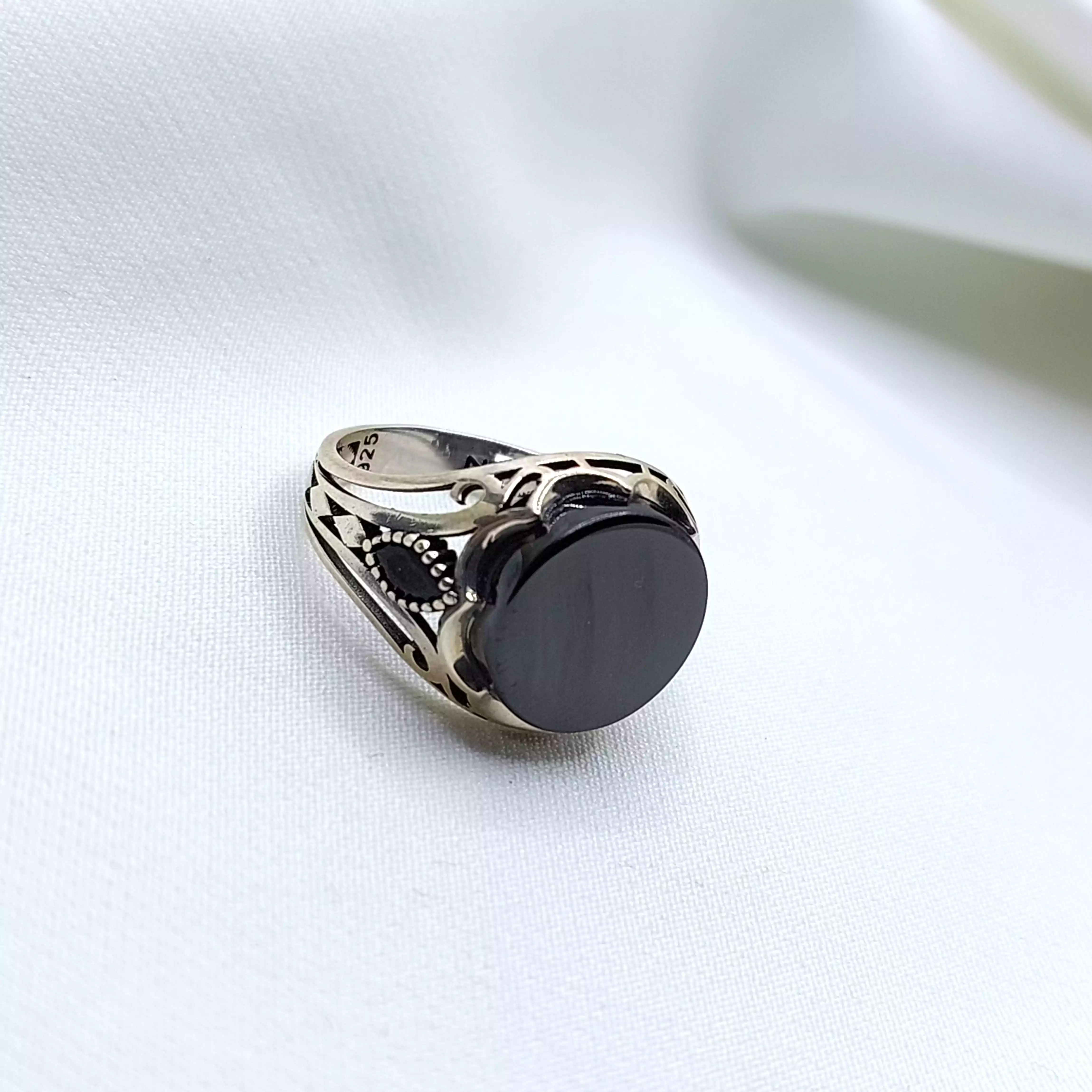 انگشتر نقره ترک مردانه کد 89