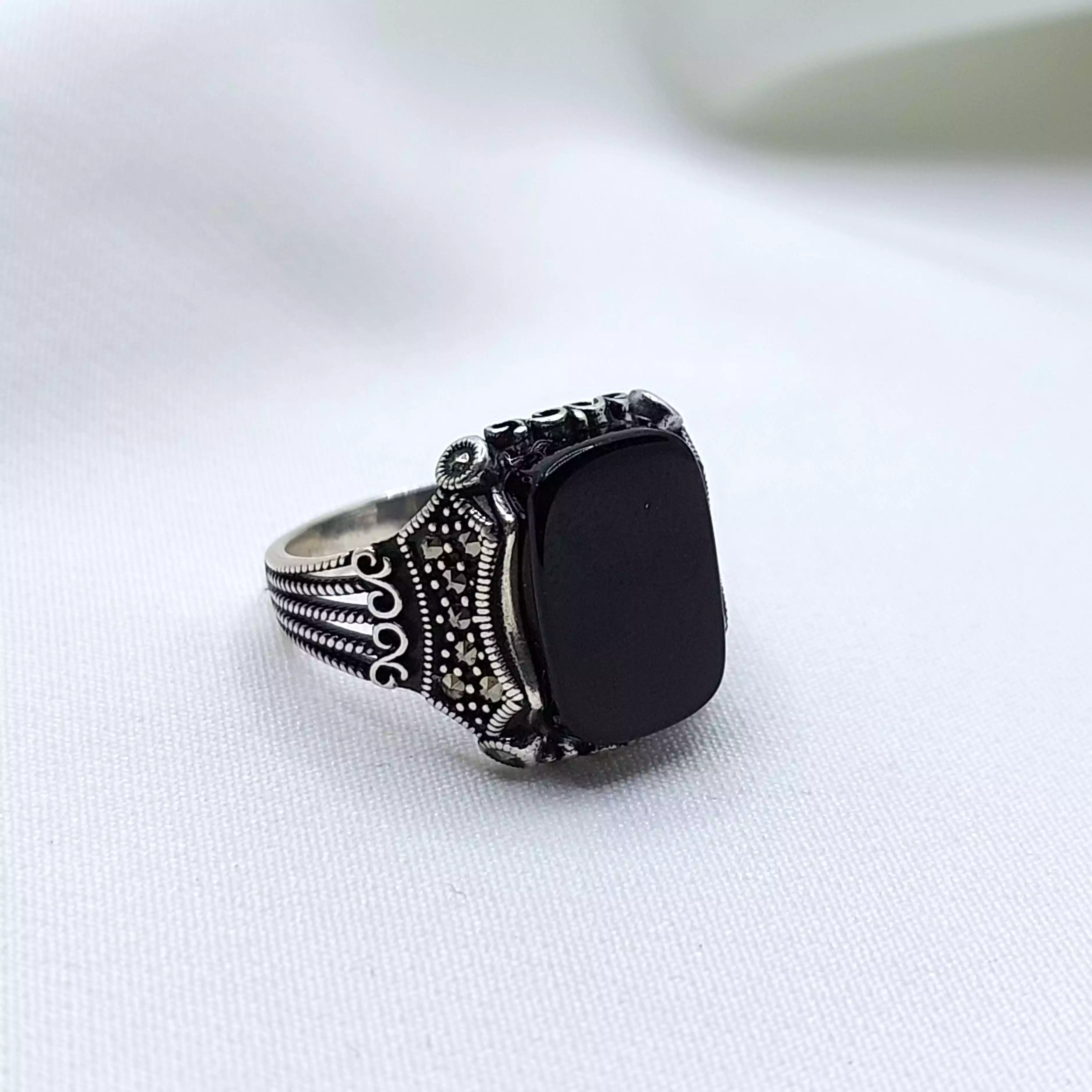 انگشتر نقره ترک مردانه کد 95