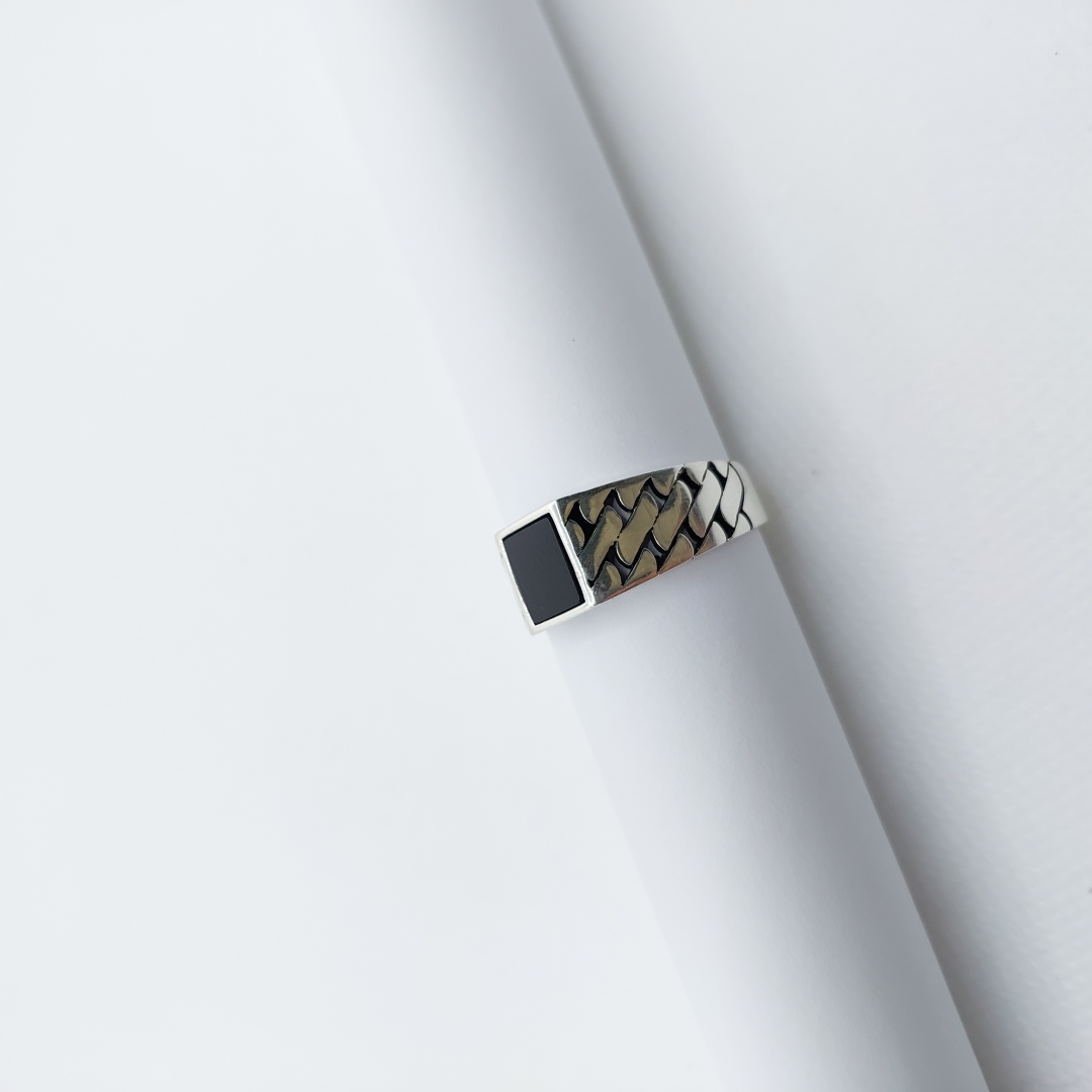 انگشتر نقره مردانه ترک کد 52