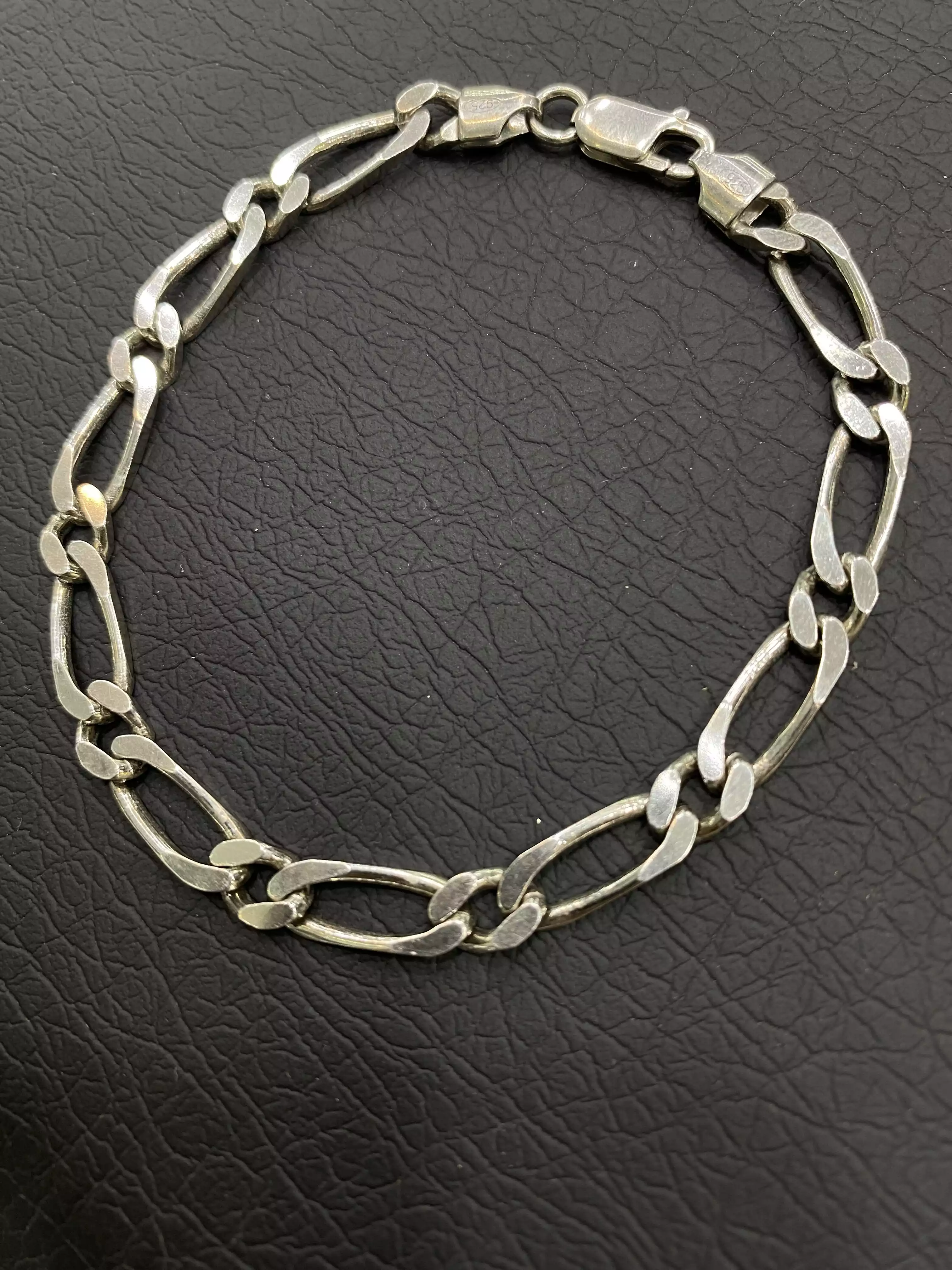 دستبند نقره مردانه کد 1