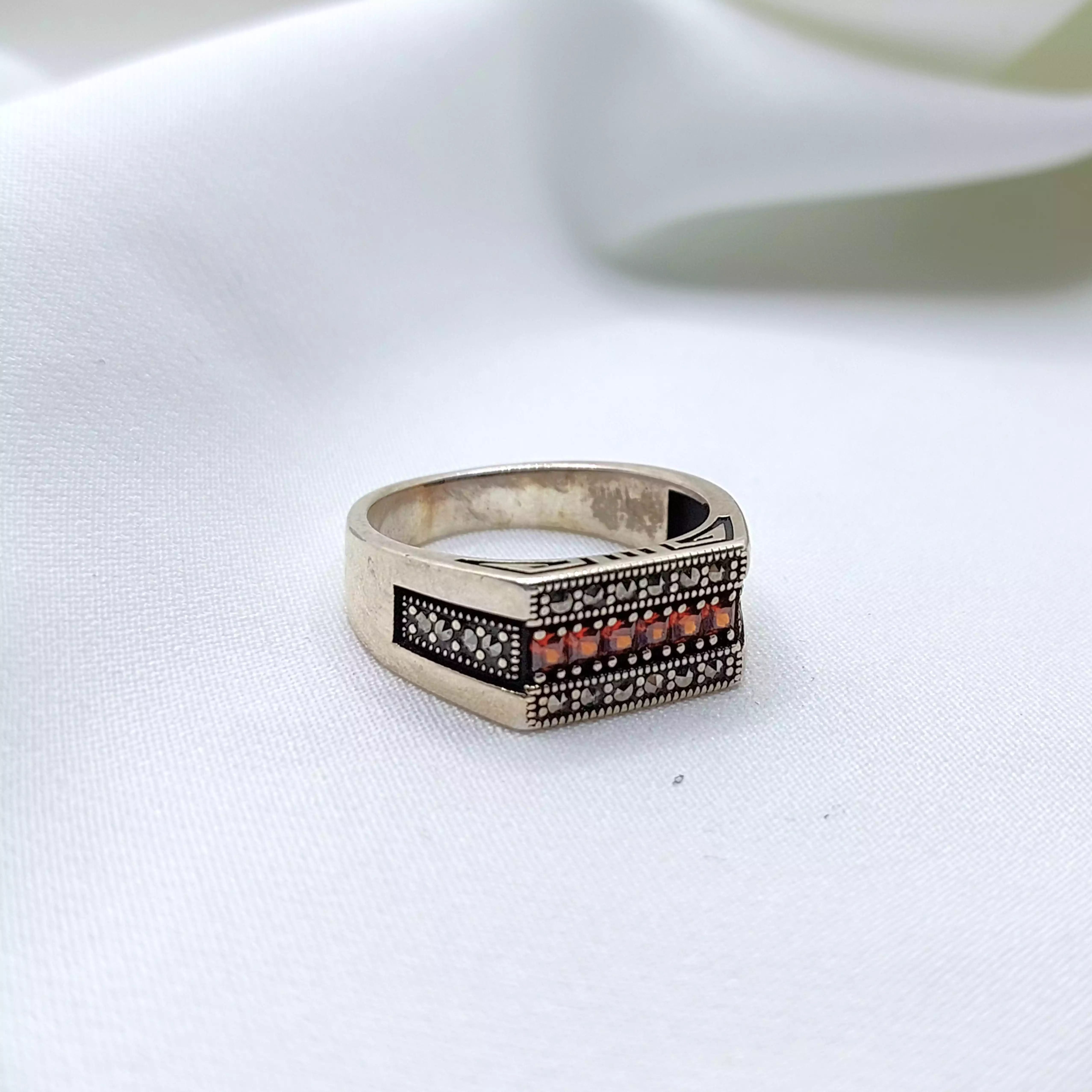 انگشتر نقره ترک مردانه کد 87