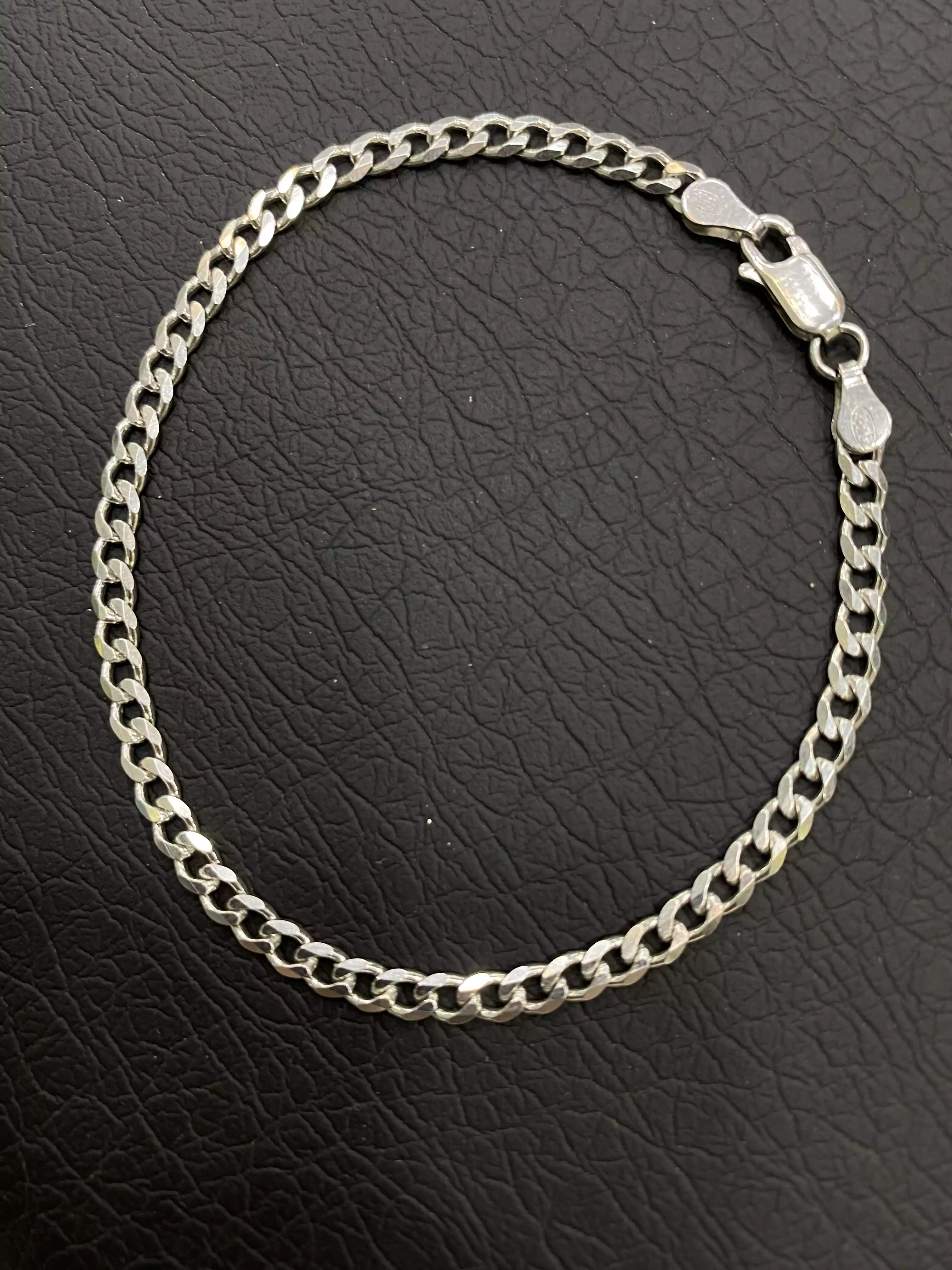 دستبند نقره مردانه کد 8