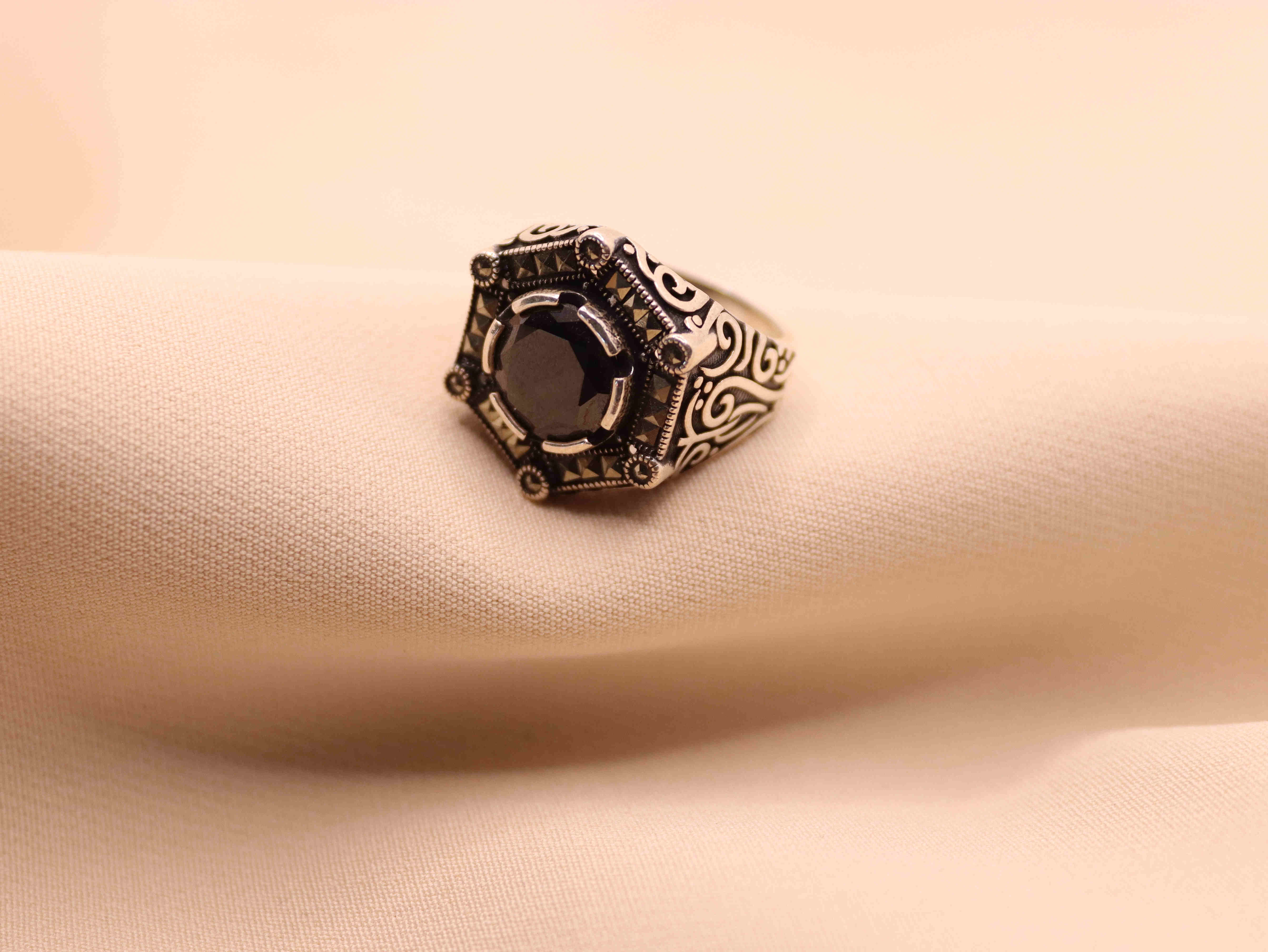 انگشتر نقره مردانه ترک کد 19