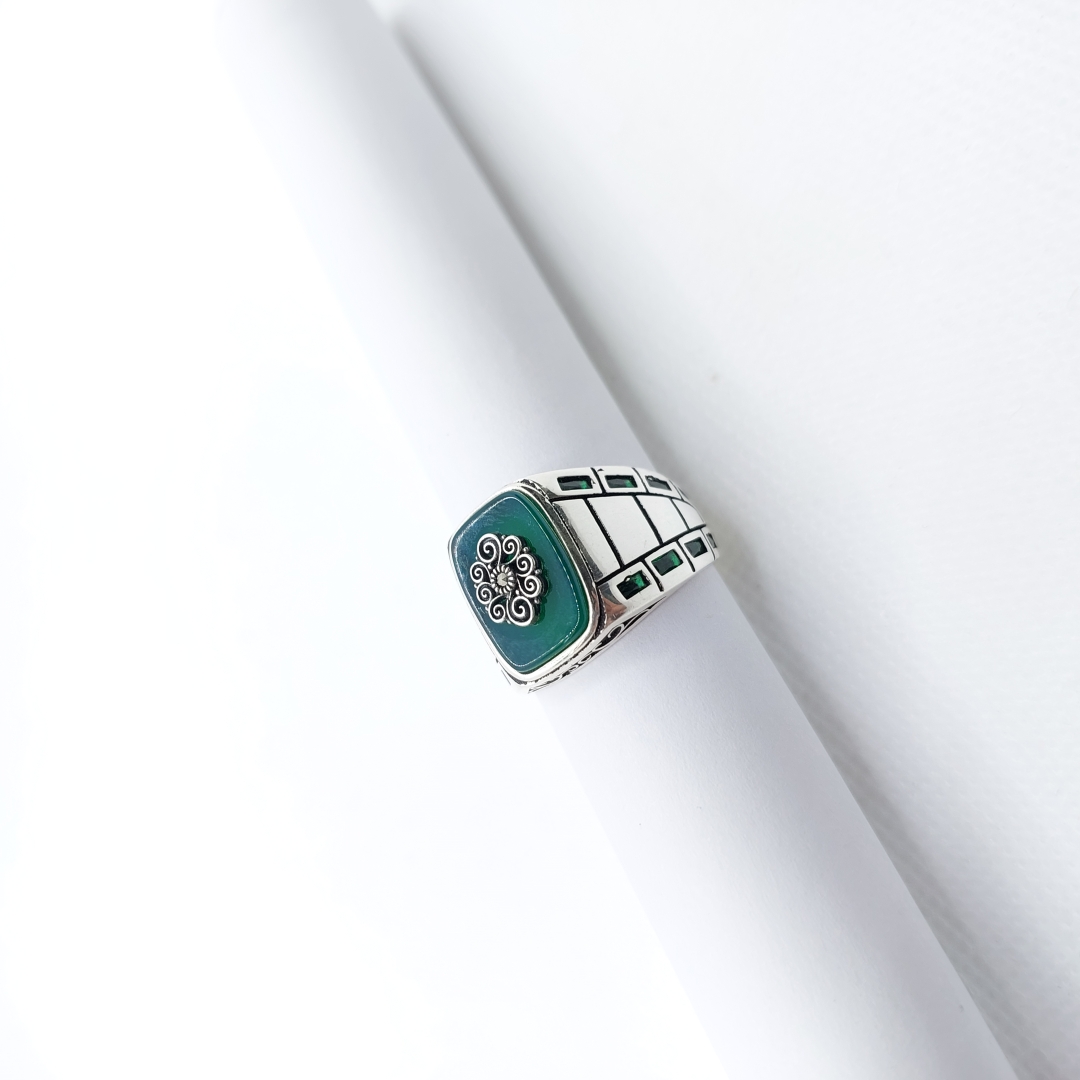 انگشتر نقره مردانه ترک کد 53