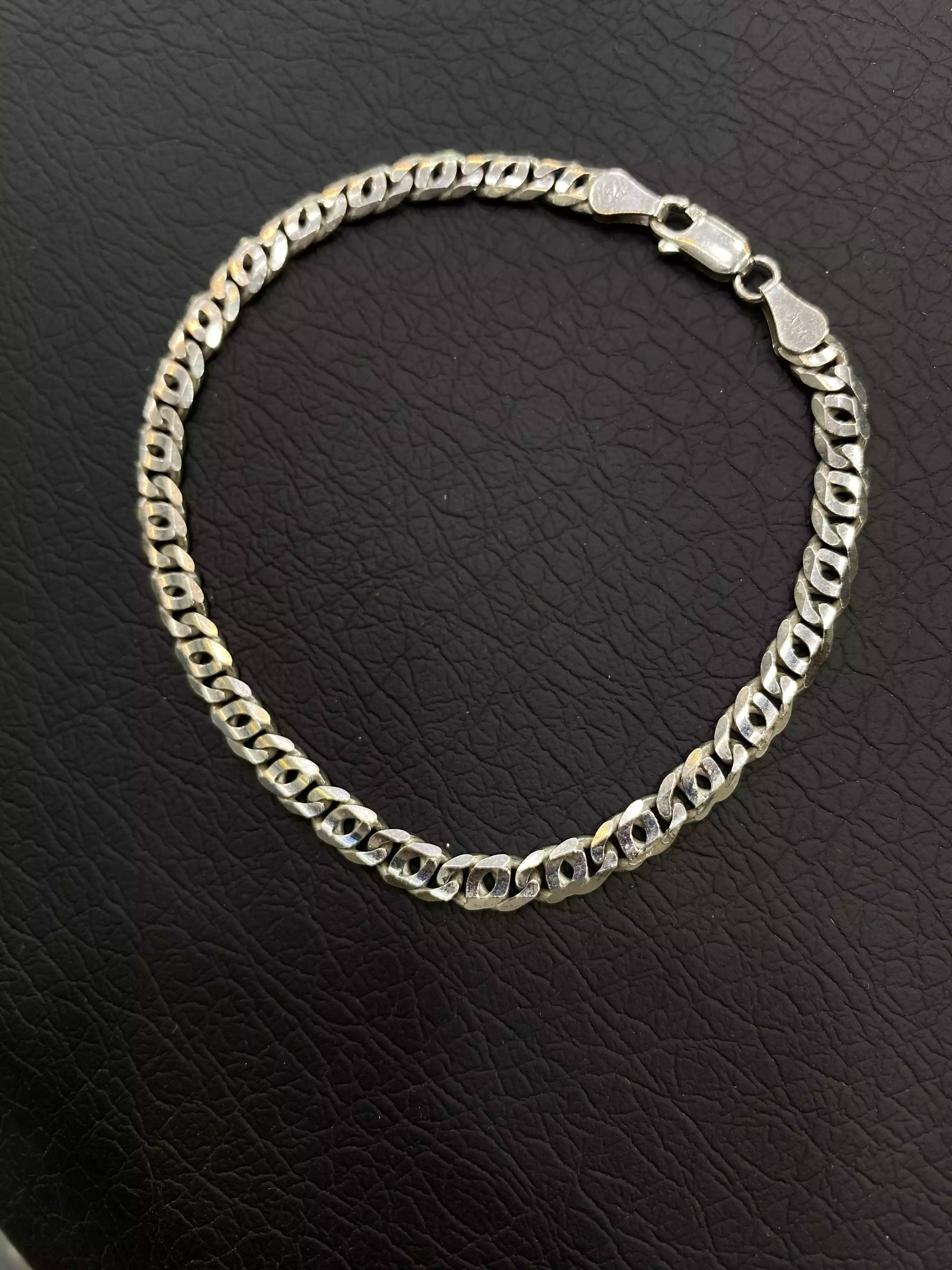 دستبند نقره مردانه کد 7