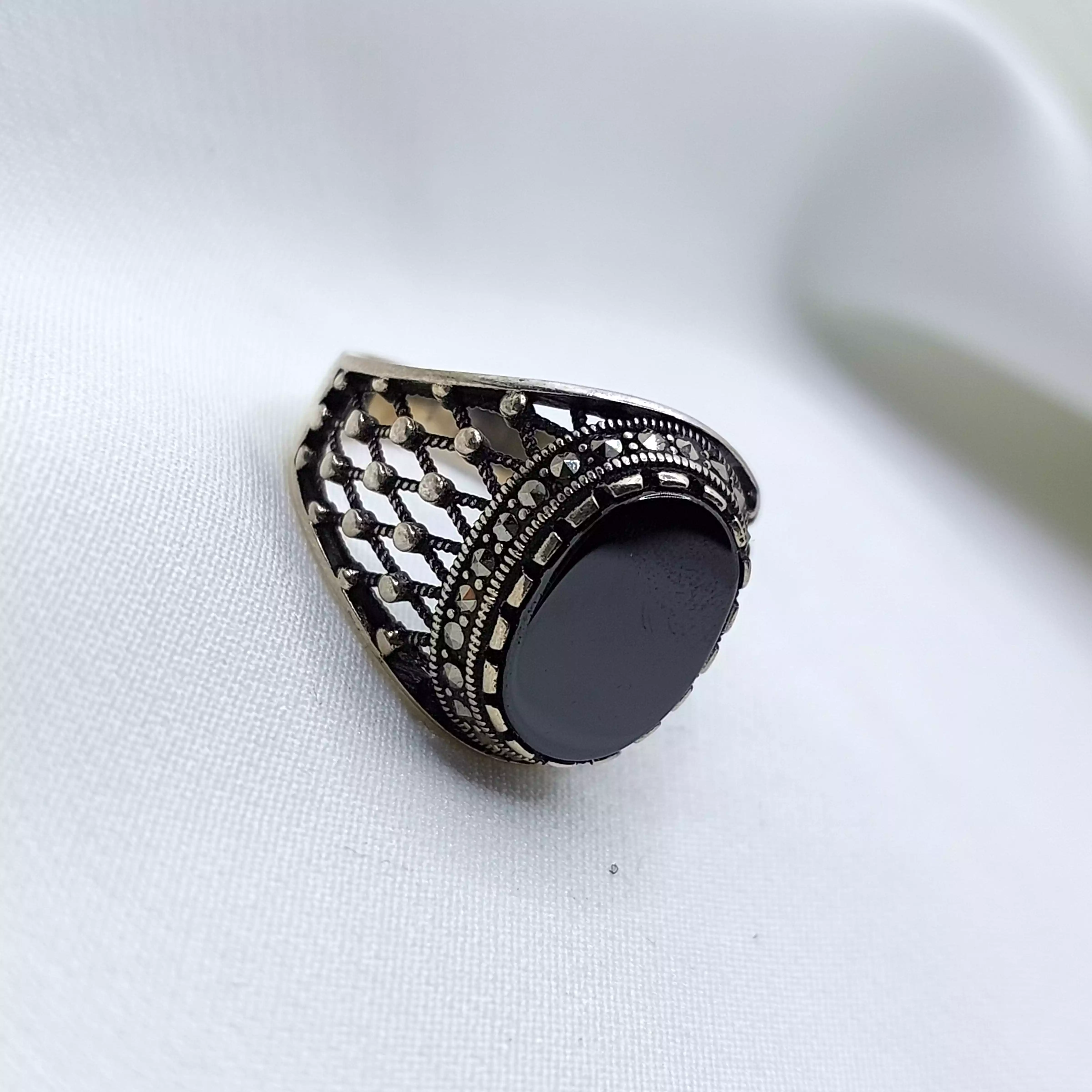 انگشتر نقره ترک مردانه کد 93